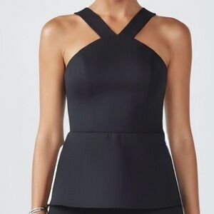 Fabletics Irene Athletic Top Black Cut Out Back M